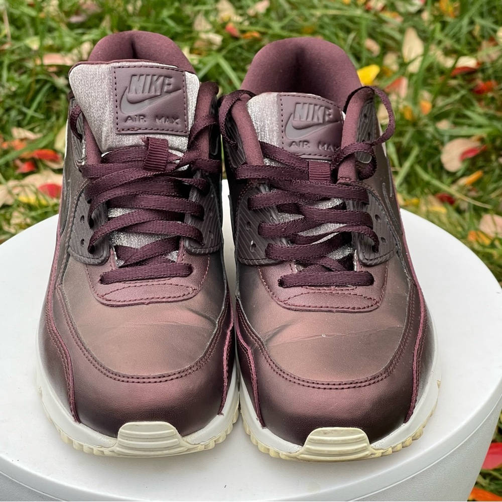 Nike Air Max 90 PRM Shoes Womens 8 Metallic Mahogany Running Sneakers 896497-903 - Picture 6 of 13